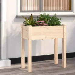 VIDAXL - Jardinière avec doublure 71x37x76 cm bois massif de sapin