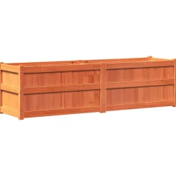 VIDAXL - Jardinière cire marron 180x50x50 cm bois de pin massif