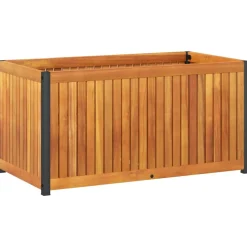 VIDAXL - Jardinière 85x45x44 cm bois massif d'acacia et acier