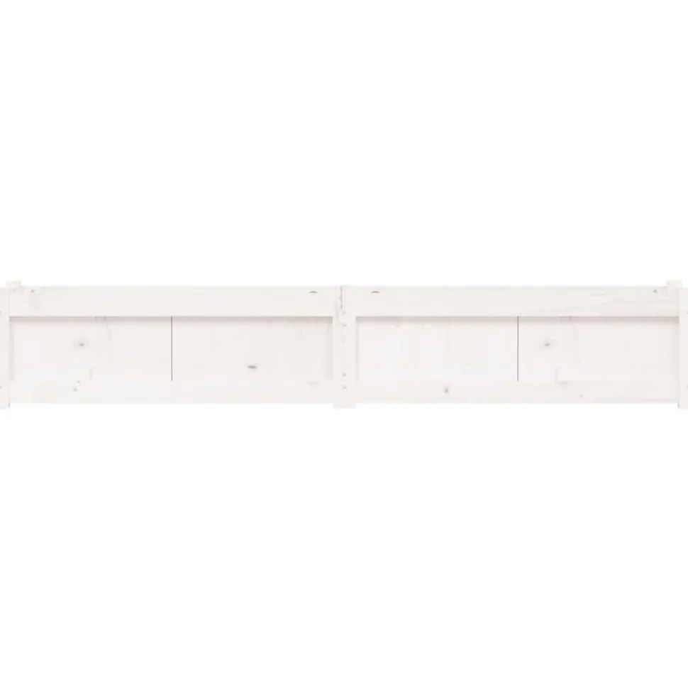 VIDAXL - Jardinières 2 pcs blanc bois de pin massif