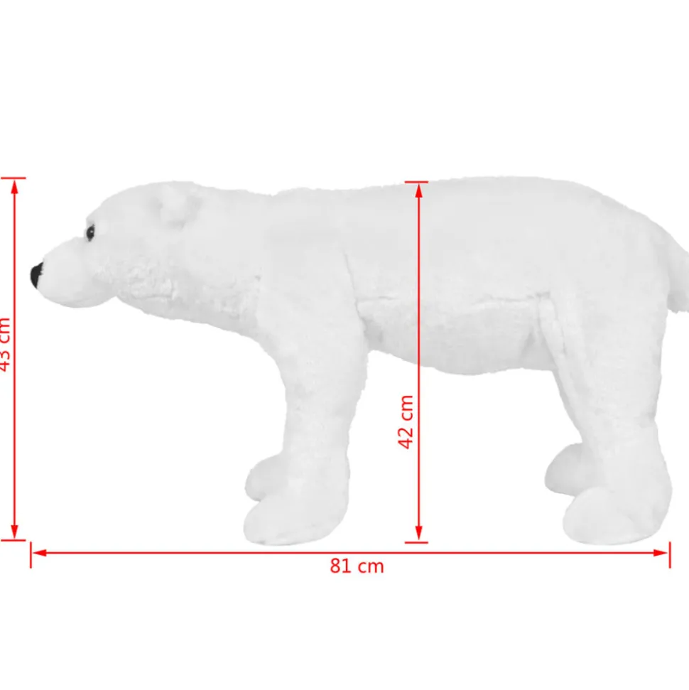 VIDAXL - Jouet en peluche ours polaire blanc xxl