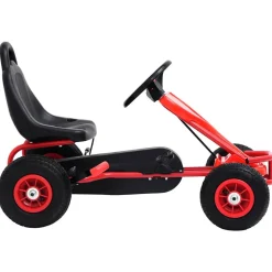 VIDAXL - Kart à pédales avec pneus rouge
