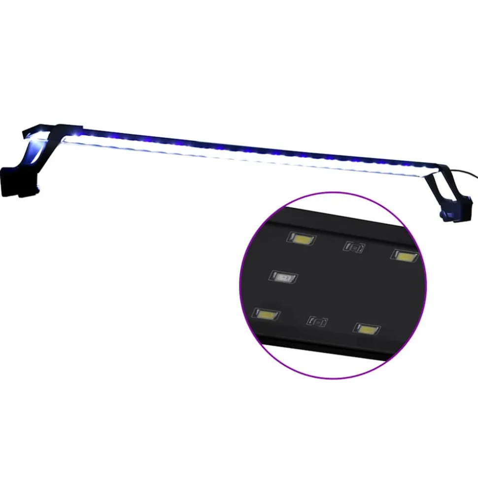 VIDAXL - Lampe à led d'aquarium avec pinces 90-105 cm bleu et blanc