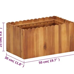 VIDAXL - Lit surélevé de jardin 50x30x25 cm bois massif d acacia