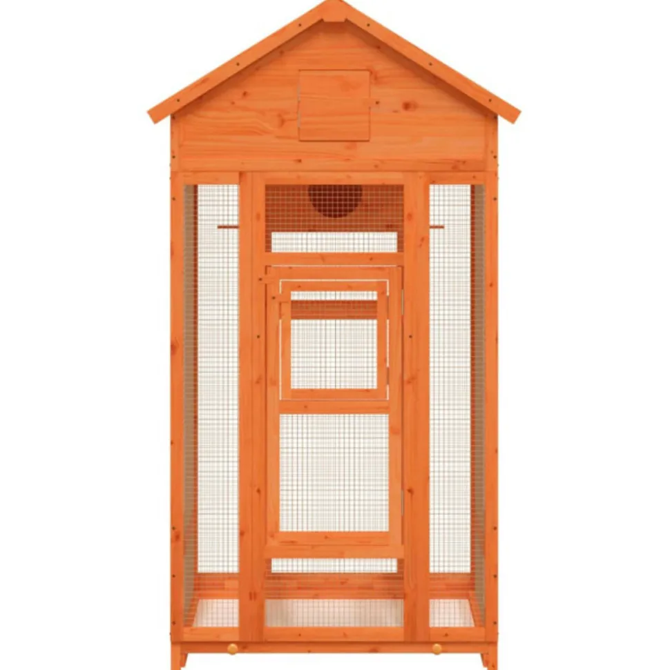 VIDAXL - Maison à oiseaux marron 91,5x53x170 cm bois massif de pin
