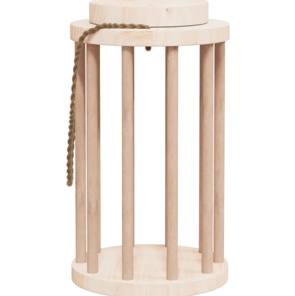 VIDAXL - Mangeoire à foin pour lapins ø15x25,5 cm bois massif de sapin