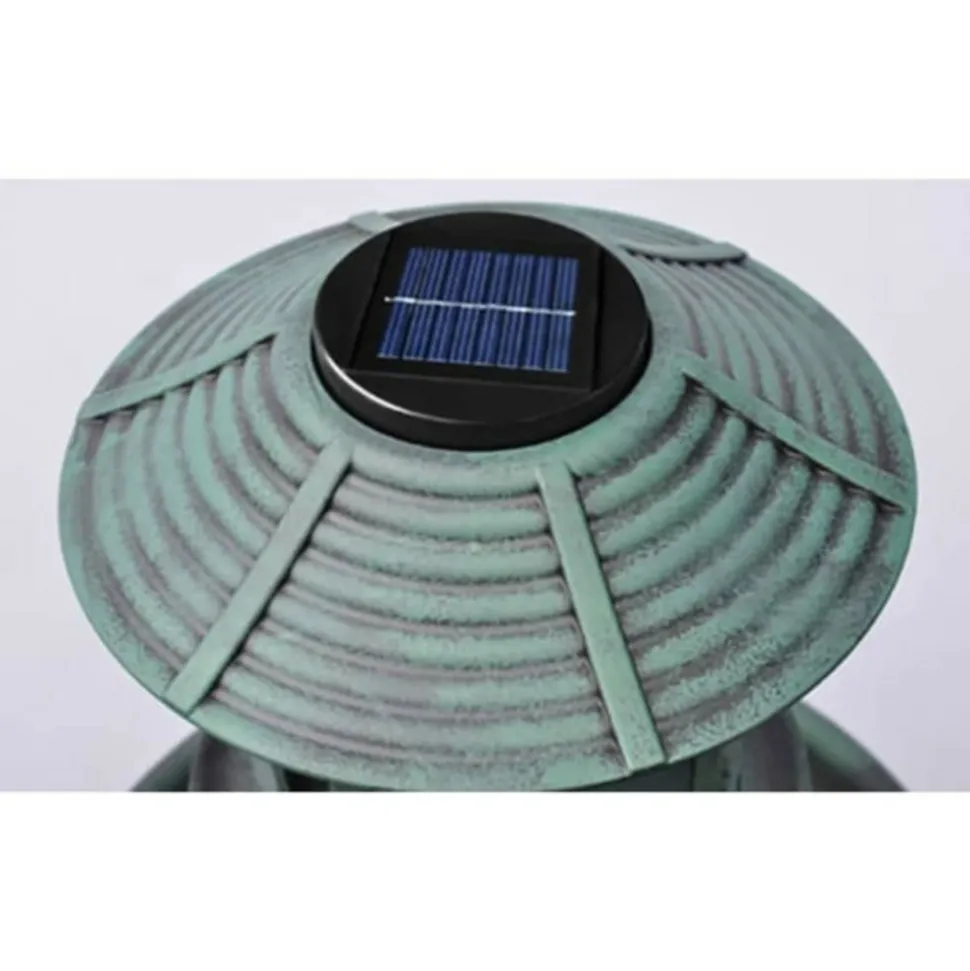 VIDAXL - Mangeoire à oiseaux avec lampe solaire