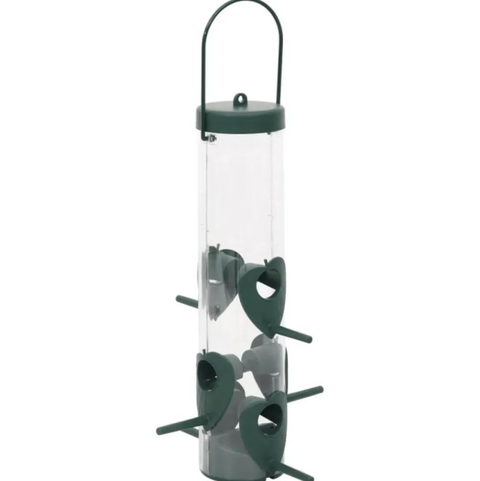 VIDAXL - Mangeoires pour oiseaux 3 pcs vert foncé 17x17x32 cm