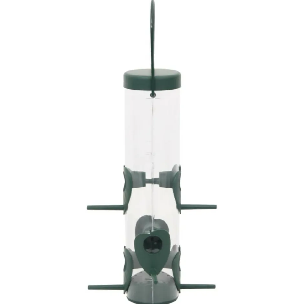 VIDAXL - Mangeoires pour oiseaux 3 pcs vert foncé 17x17x32 cm
