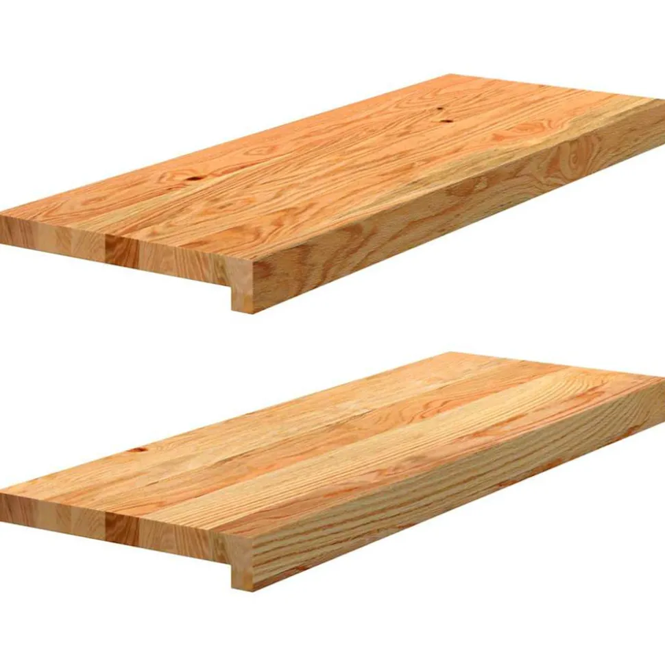 VIDAXL - Marches d'escalier 2 pcs marron clair 70x30x2 cm chêne massif