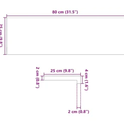 VIDAXL - Marches d'escalier 20 pcs marron clair 80x25x2 cm chêne massif