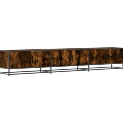 VIDAXL - Meuble tv chêne fumé 240x35x41 cm bois d'ingénierie