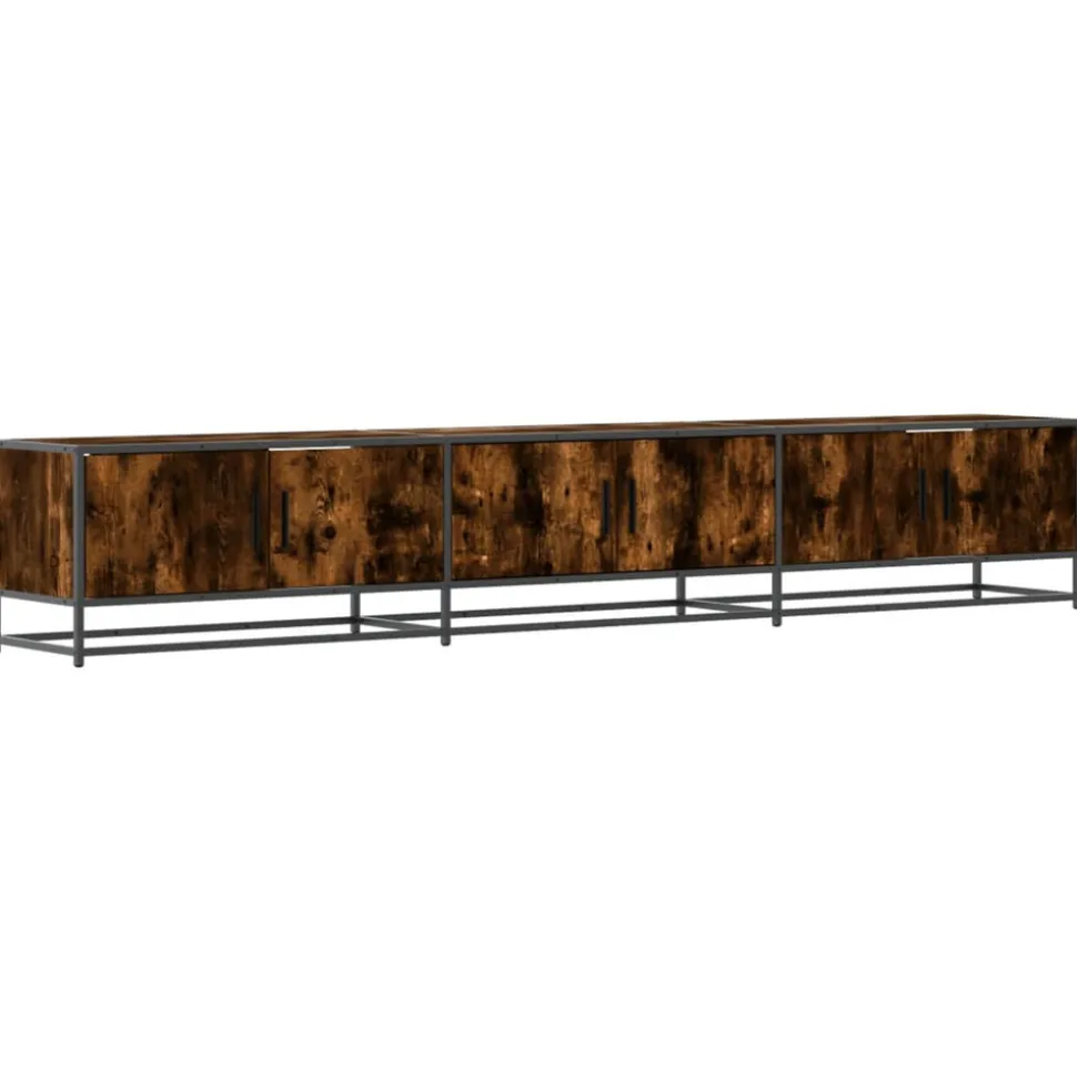 VIDAXL - Meuble tv chêne fumé 240x35x41 cm bois d'ingénierie