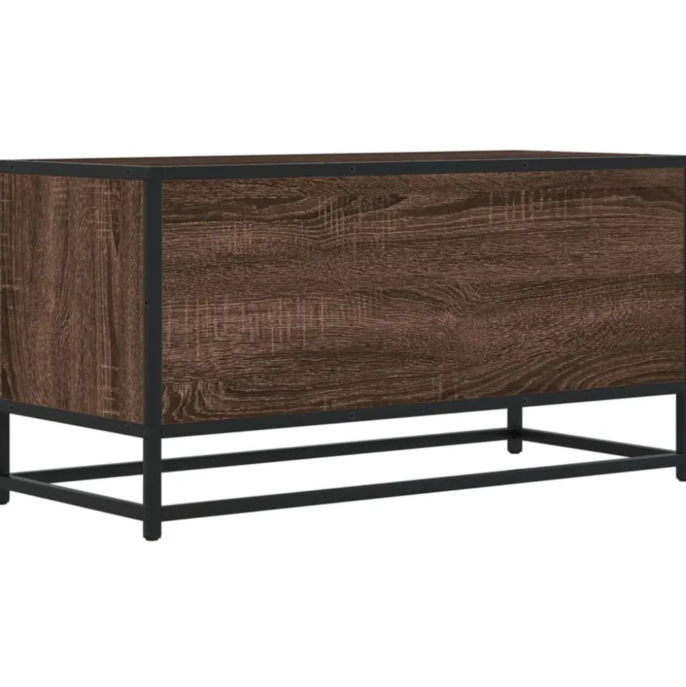 VIDAXL - Meuble tv chêne marron 80x34,5x40 cm bois d'ingénierie et métal