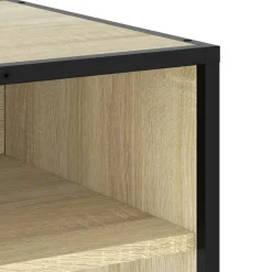 VIDAXL - Meuble tv chêne sonoma 120,5x40x46cm bois d'ingénierie et métal