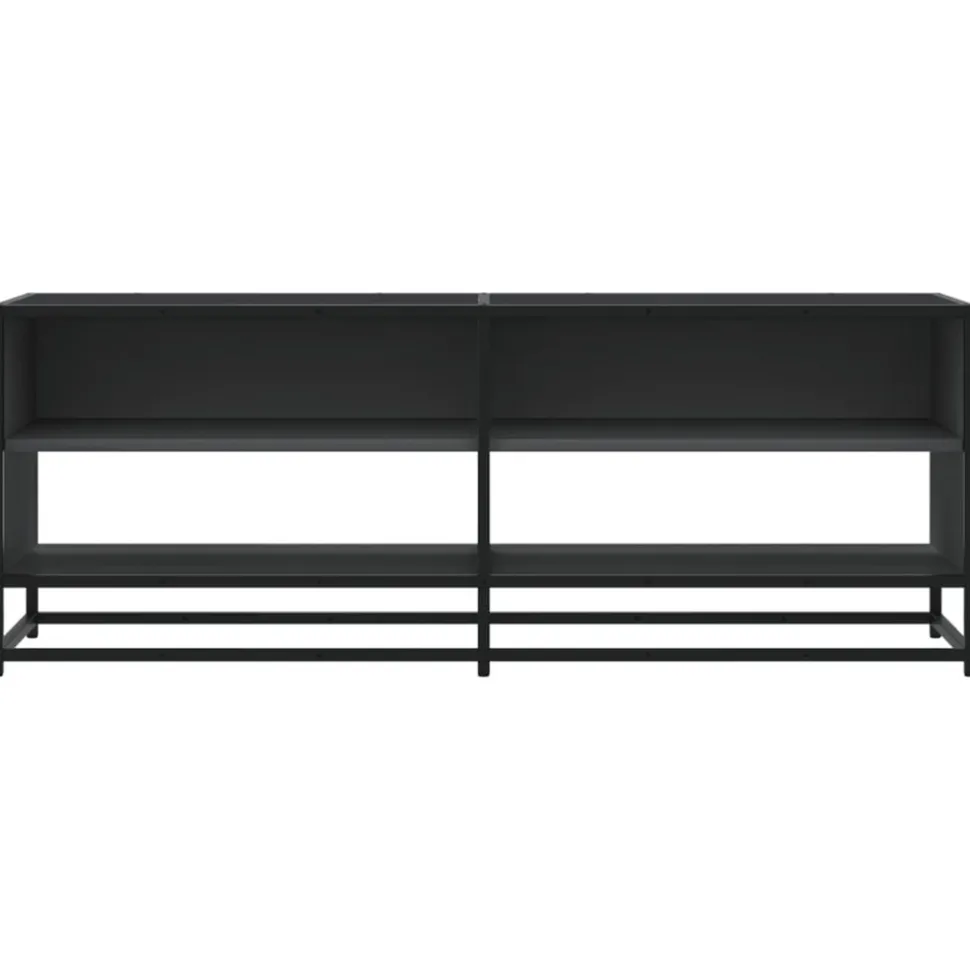 VIDAXL - Meuble tv noir 120,5x40x46 cm bois d'ingénierie et métal