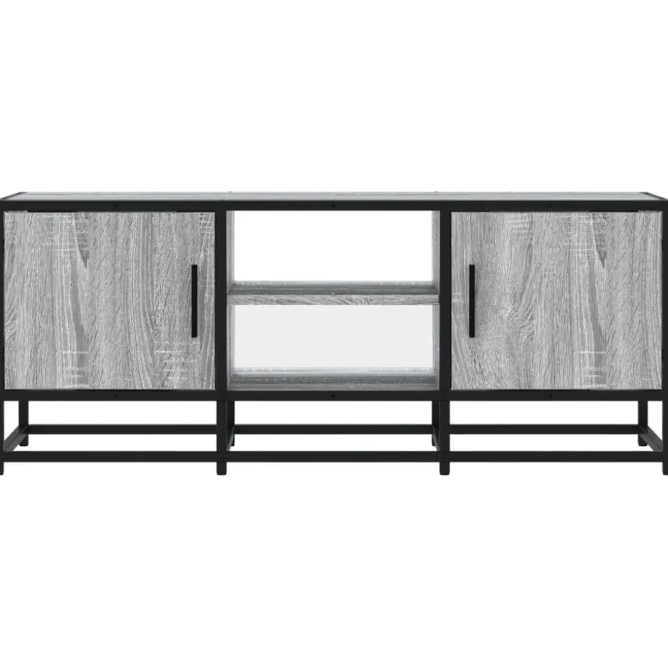 VIDAXL - Meuble tv sonoma gris 100x35x41 cm bois d'ingénierie et métal