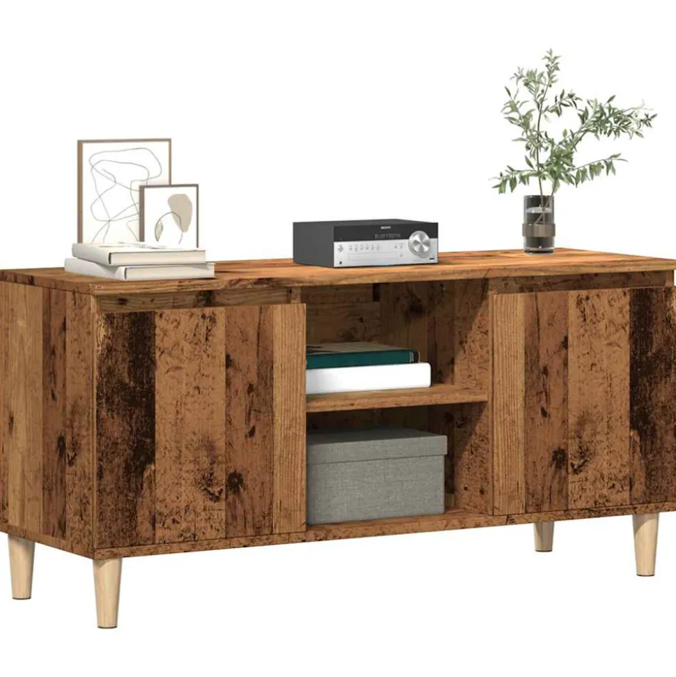 VIDAXL - Meuble tv vieux bois 102x35x50 cm bois d'ingénierie