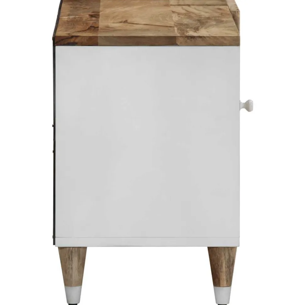 VIDAXL - Meuble tv 80x31,5x46 cm bois massif de manguier