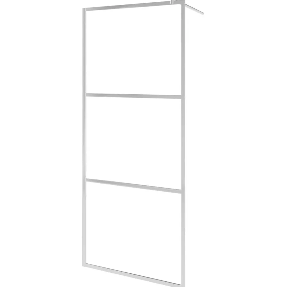 VIDAXL - Paroi de douche et étagère chrome 90x195 cm verre esg&aluminium