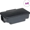 VIDAXL - Pièges à souris 4 pcs noir 22x12,5x7,5 cm
