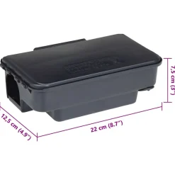 VIDAXL - Pièges à souris 4 pcs noir 22x12,5x7,5 cm