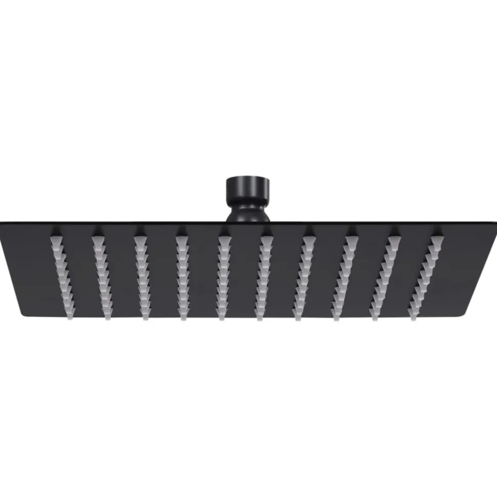 VIDAXL - Pomme de douche pluie acier inoxydable 20x20 cm carrée noir
