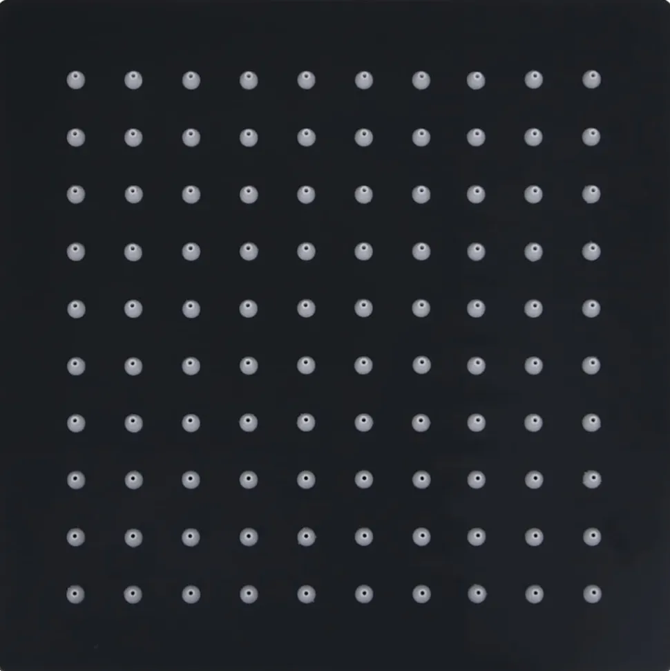 VIDAXL - Pomme de douche pluie acier inoxydable 20x20 cm carrée noir