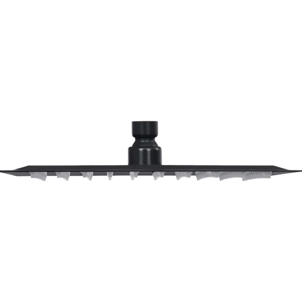 VIDAXL - Pomme de douche pluie acier inoxydable 20x20 cm carrée noir