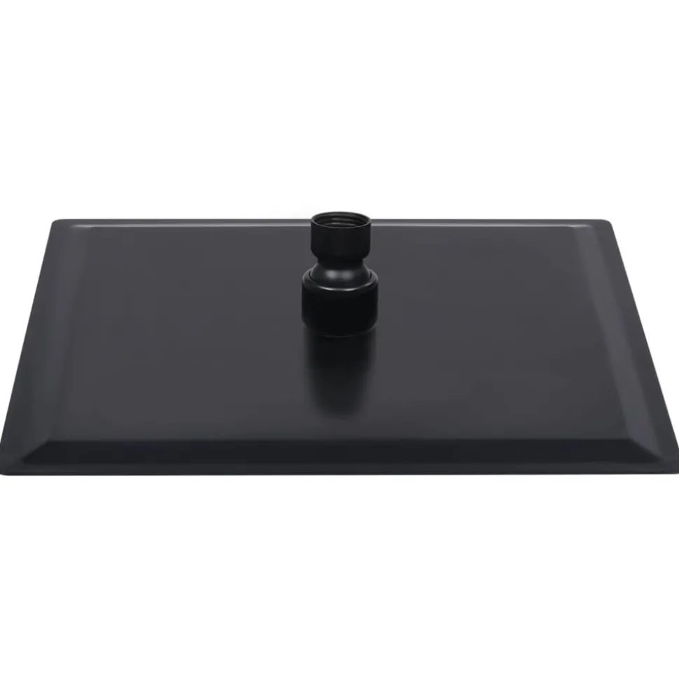 VIDAXL - Pomme de douche pluie acier inoxydable 20x20 cm carrée noir