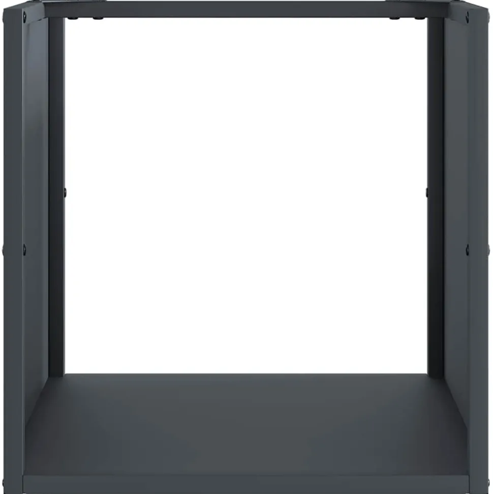 VIDAXL - Portant de bois chauffage anthracite 40x40x40 cm