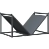 VIDAXL - Portant de bois chauffage anthracite 70x43x34,5 cm