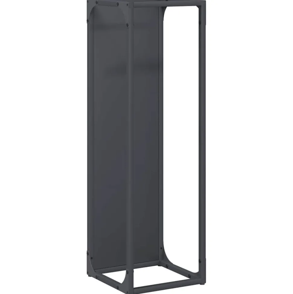 VIDAXL - Portant de bois chauffage anthracite 25x25x80 cm
