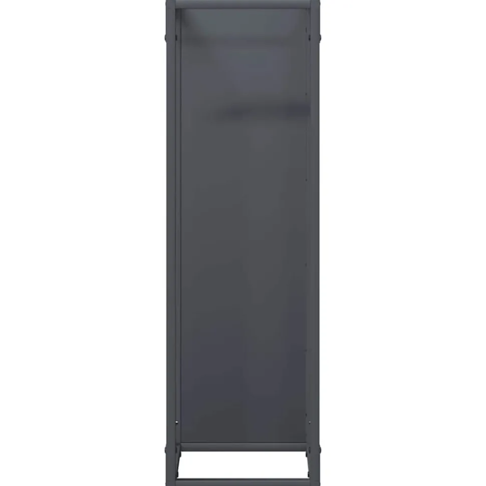 VIDAXL - Portant de bois chauffage anthracite 25x25x80 cm