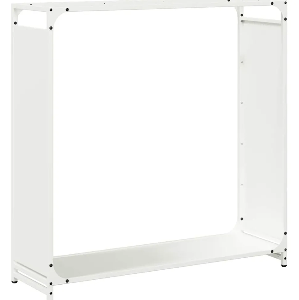 VIDAXL - Portant de bois chauffage blanc 90x28x90 cm