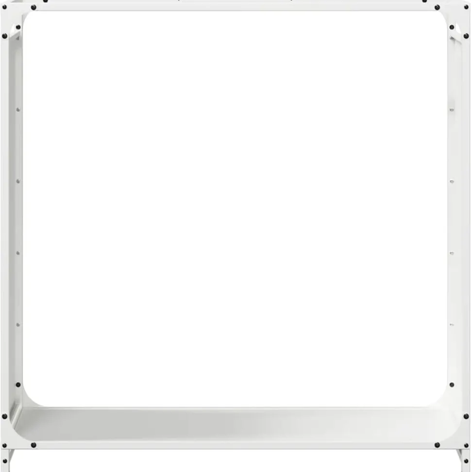 VIDAXL - Portant de bois chauffage blanc 90x28x90 cm