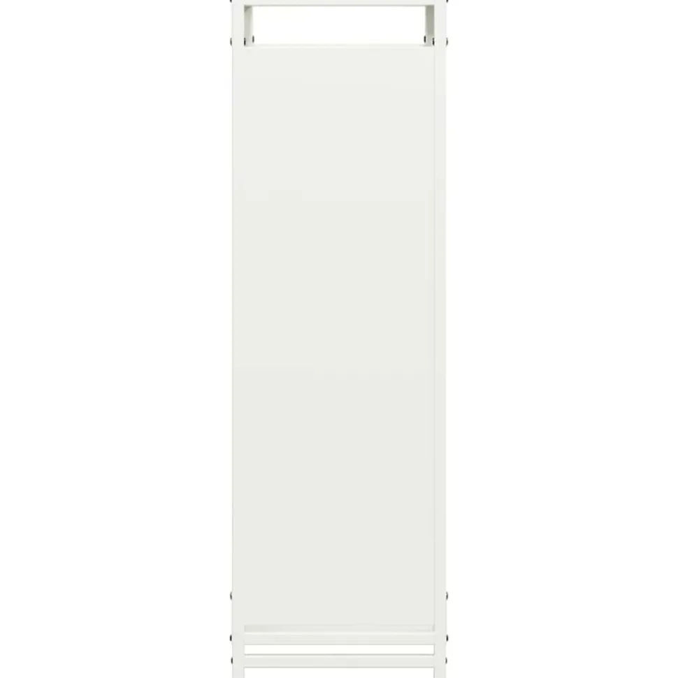 VIDAXL - Portant de bois chauffage blanc 90x28x90 cm