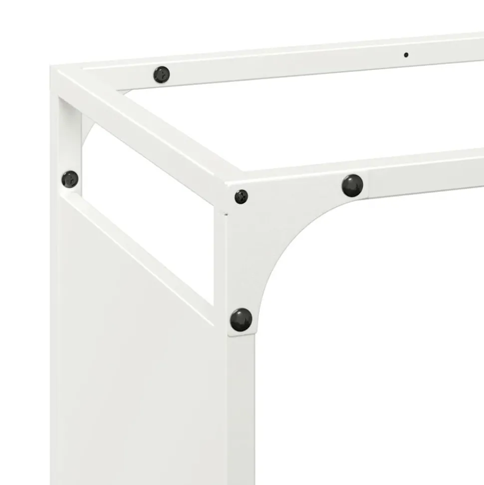 VIDAXL - Portant de bois chauffage blanc 90x28x90 cm