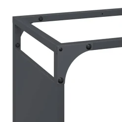 VIDAXL - Portant de bois chauffage anthracite 90x28x90 cm