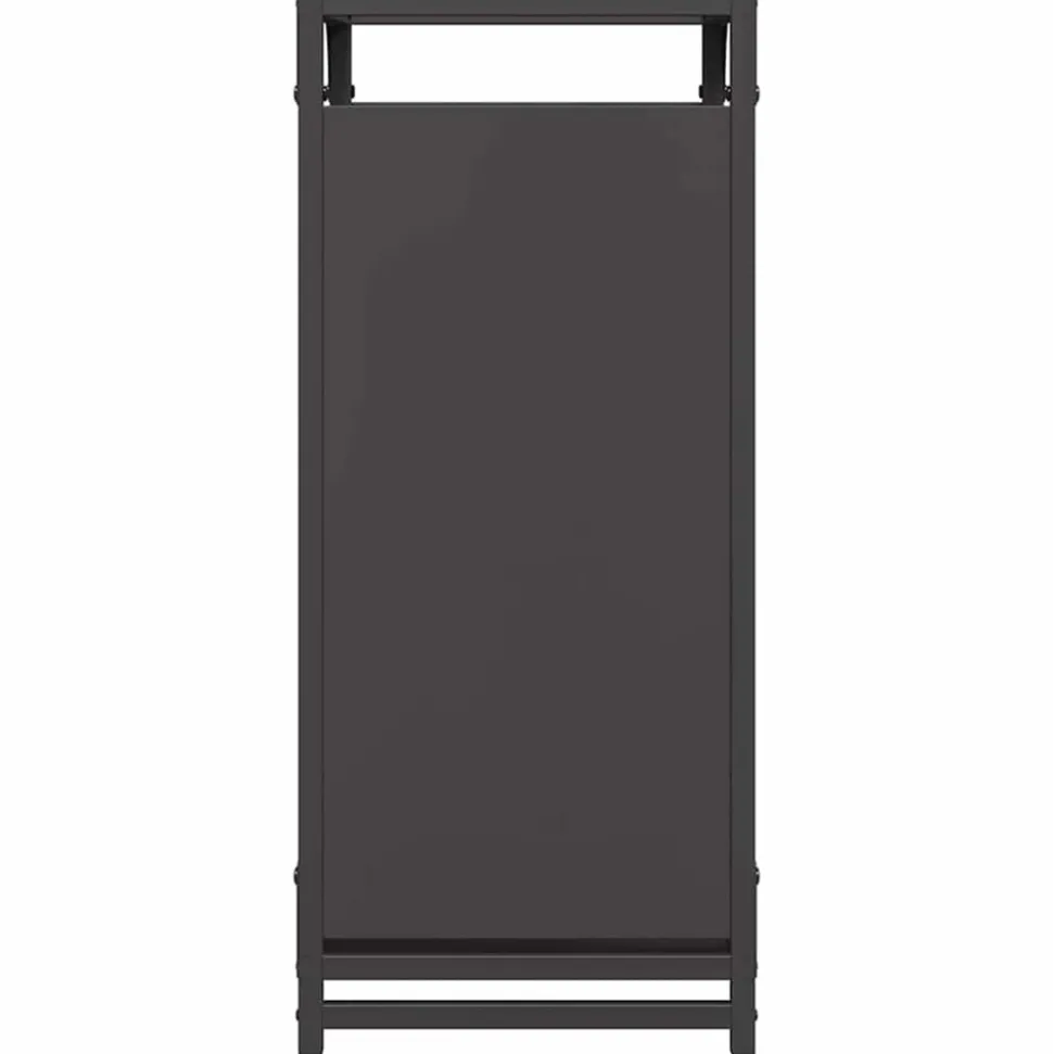 VIDAXL - Portant de bois chauffage noir 44x28x65 cm