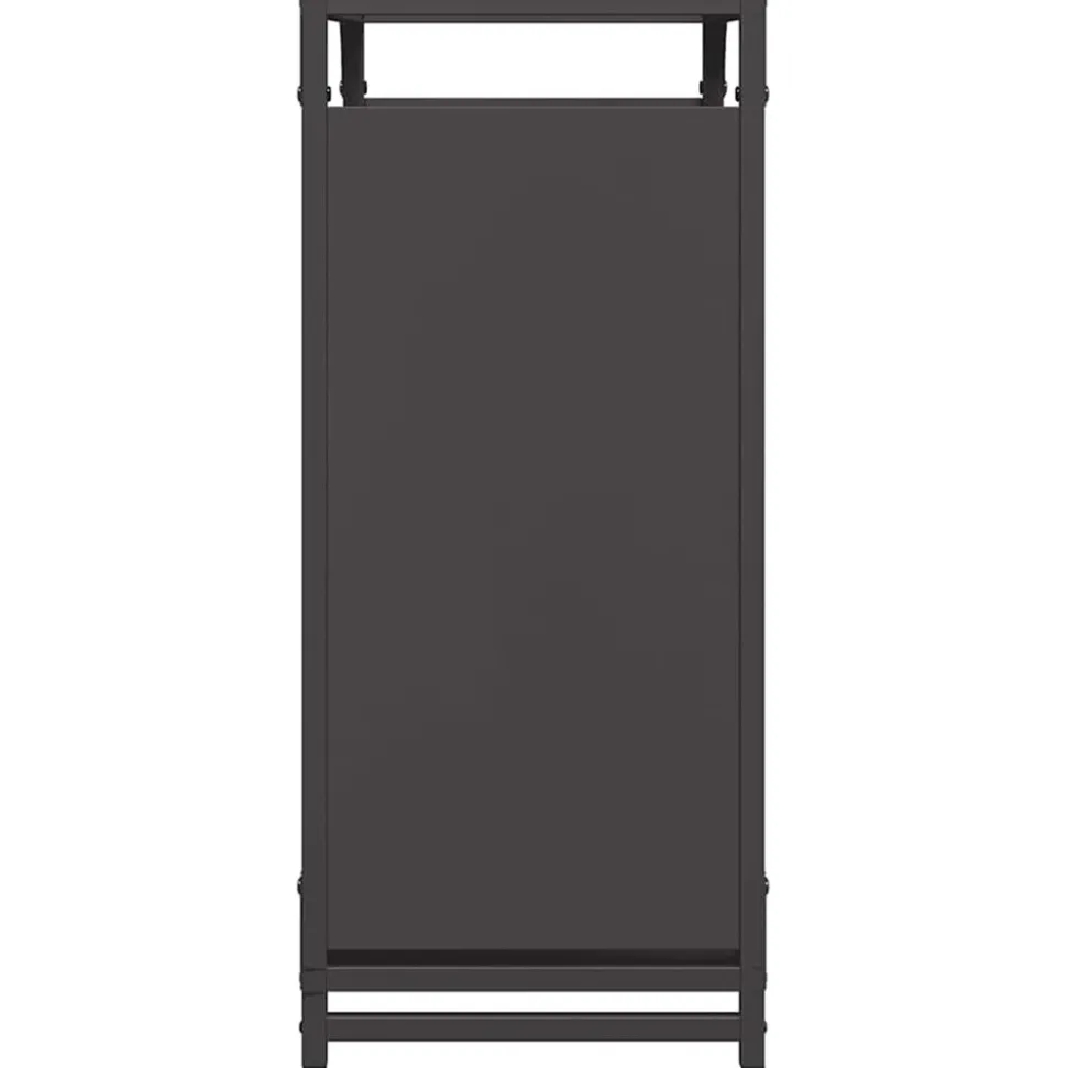 VIDAXL - Portant de bois chauffage noir 60x28x65 cm