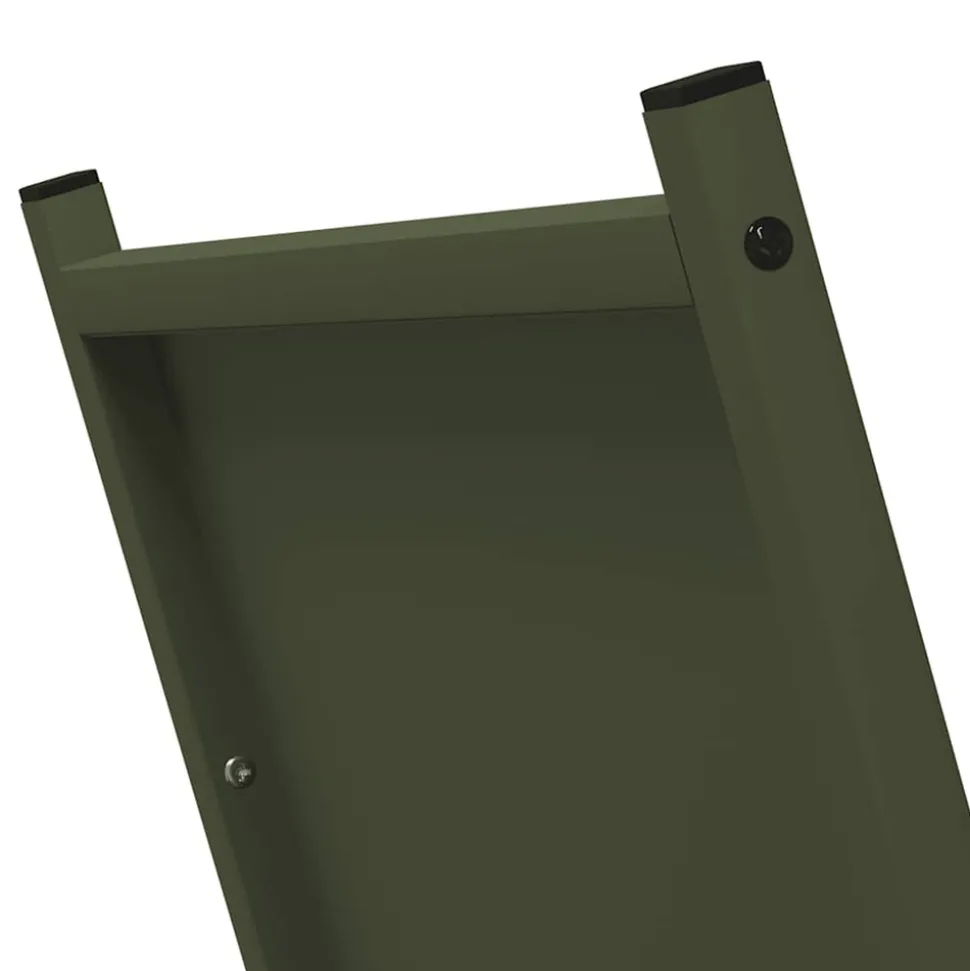 VIDAXL - Portant de bois chauffage vert olive 69,5x35x81 cm