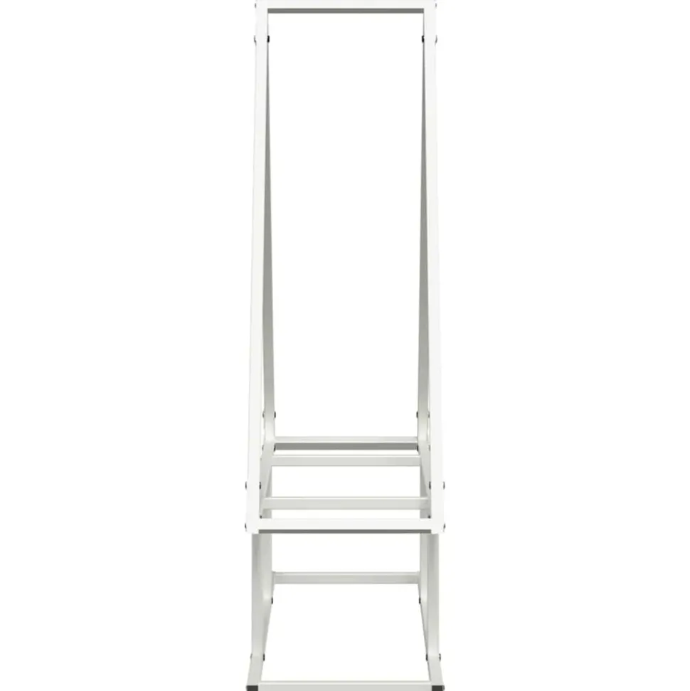 VIDAXL - Portant de bois chauffage blanc 80x25x90 cm