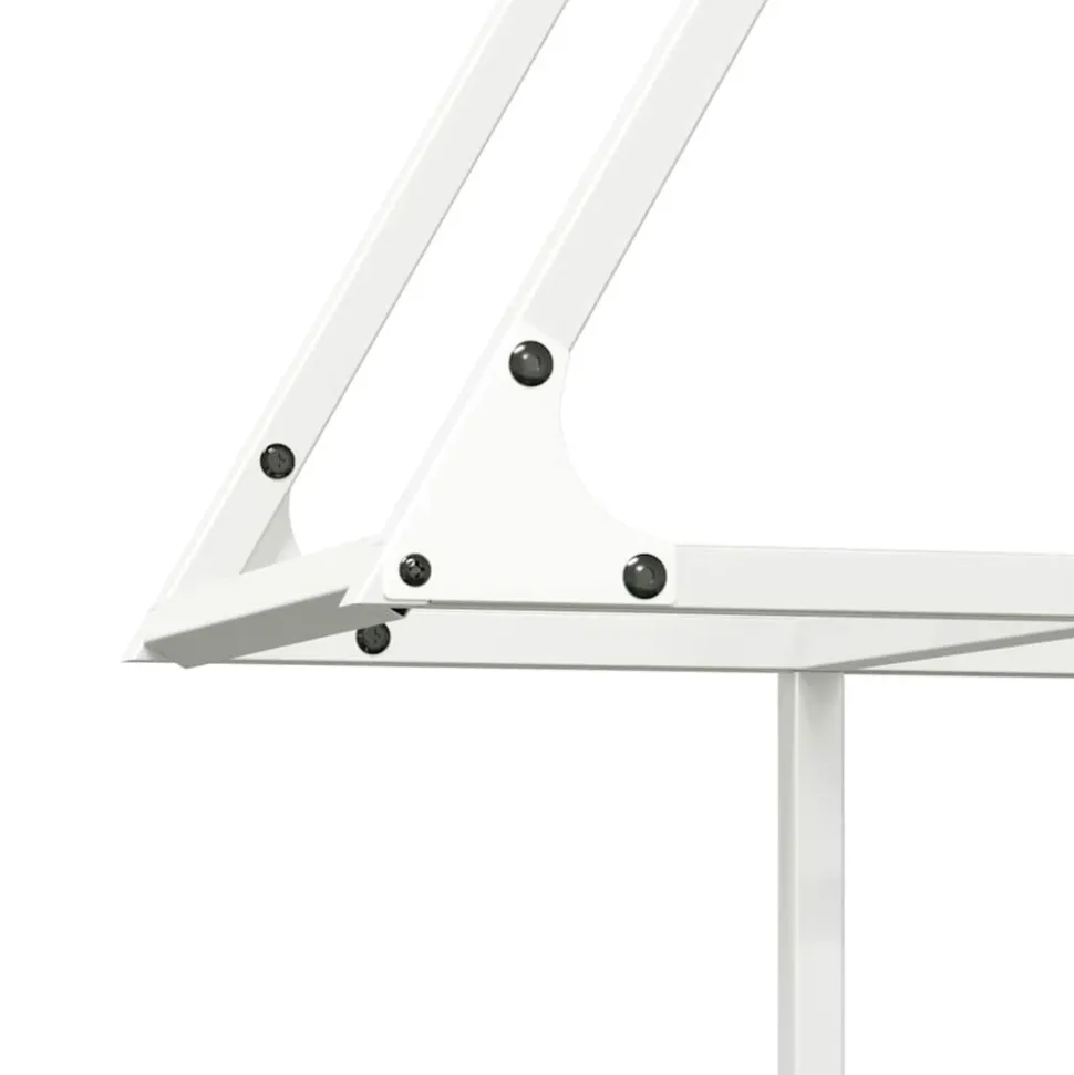 VIDAXL - Portant de bois chauffage blanc 80x25x90 cm