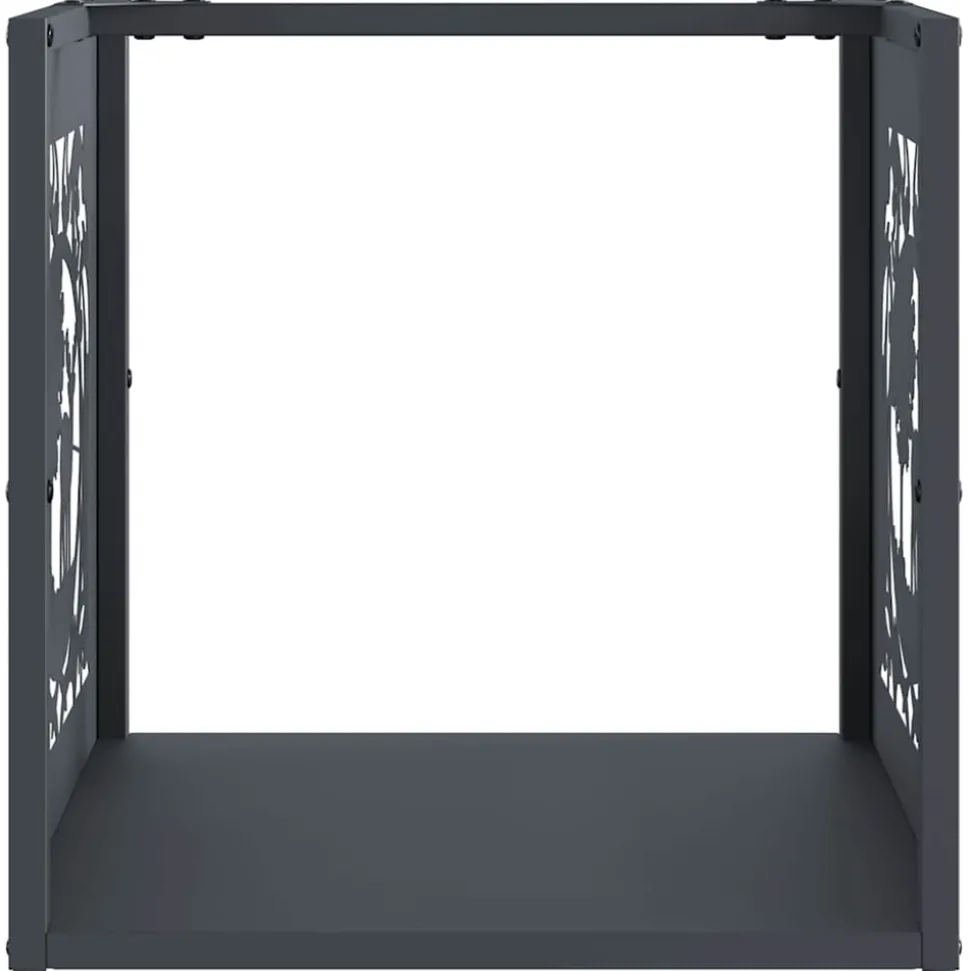 VIDAXL - Portant de bois chauffage anthracite 40x40x40 cm
