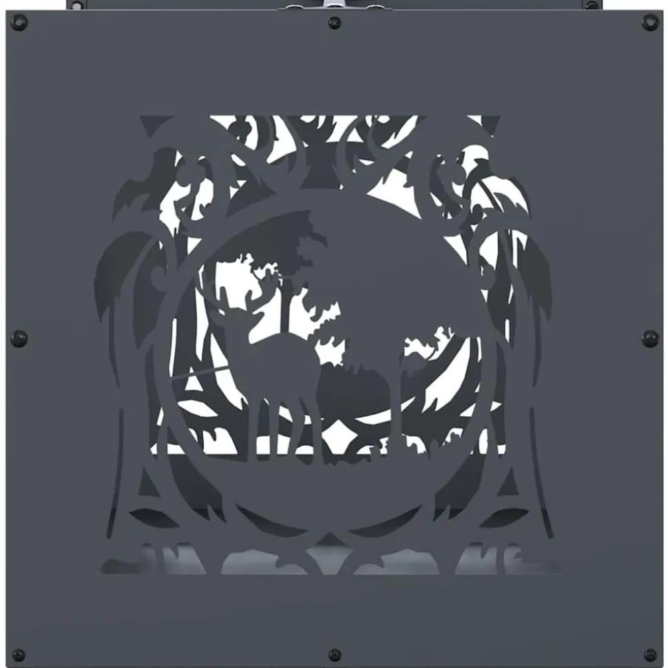 VIDAXL - Portant de bois chauffage anthracite 40x40x40 cm