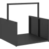VIDAXL - Portant de bois chauffage noir 40x40x40 cm