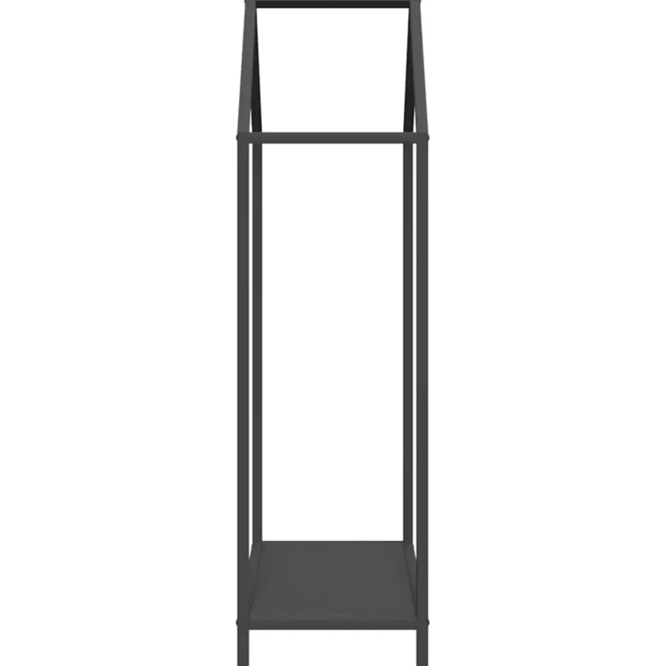 VIDAXL - Portant de bois chauffage noir 40x25x90 cm