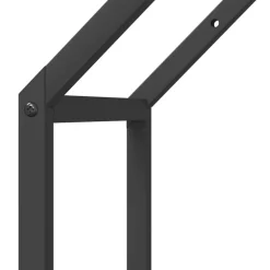 VIDAXL - Portant de bois chauffage noir 40x25x90 cm