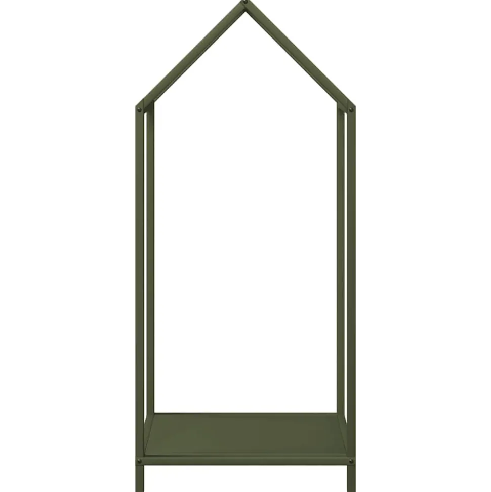 VIDAXL - Portant de bois chauffage vert olive 40x25x90 cm